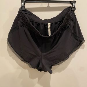 Black Lululemon High Rise Running Shorts